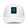 Brain Cancer Neon Ribbon Trucker Hat - JohnVsGBMWhite