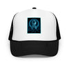 Brain Cancer Neon Ribbon Trucker Hat - JohnVsGBMBlack / White / Black