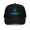 Brain Cancer Neon Ribbon Warrior Trucker Hat - JohnVsGBMBlack