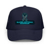 Brain Cancer Neon Ribbon Warrior Trucker Hat - JohnVsGBMNavy