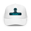 Brain Cancer Neon Ribbon Warrior Trucker Hat - JohnVsGBMWhite