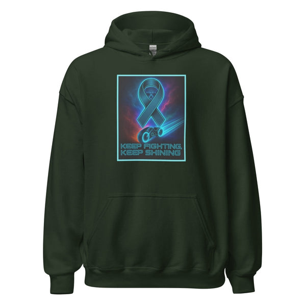 Brain Cancer Neon Skull Hoodie - JohnVsGBMForest GreenS