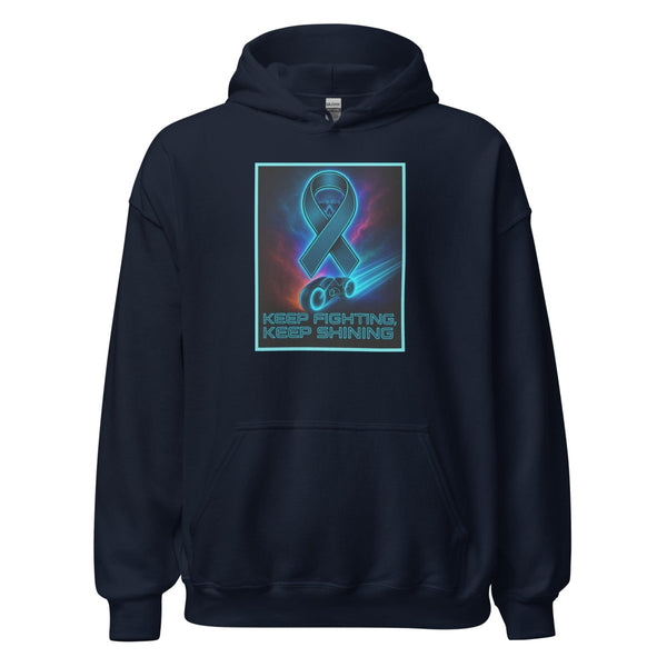 Brain Cancer Neon Skull Hoodie - JohnVsGBMNavyS