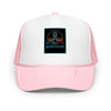 Brain Cancer Neon Survivor Trucker Hat - JohnVsGBMLight Pink / White / Light Pink