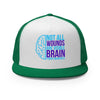Brain Cancer Neon Trucker Cap - JohnVsGBMKelly/ White/ Kelly