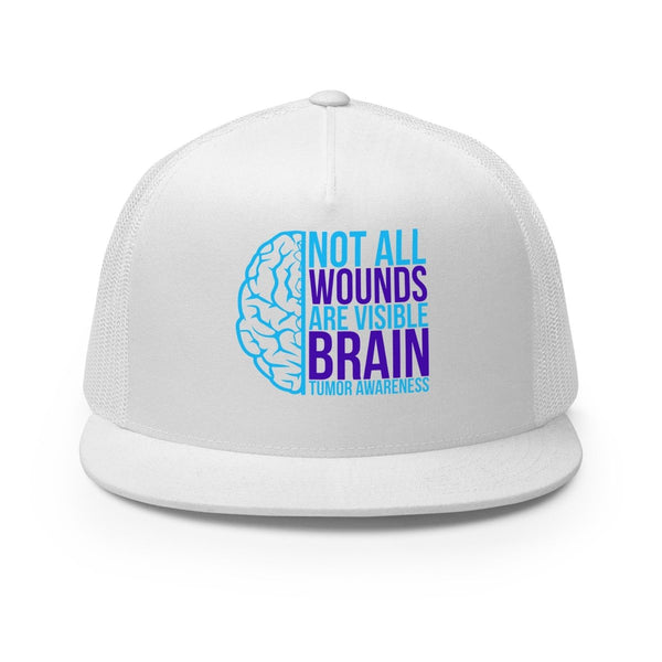 Brain Cancer Neon Trucker Cap - JohnVsGBMWhite