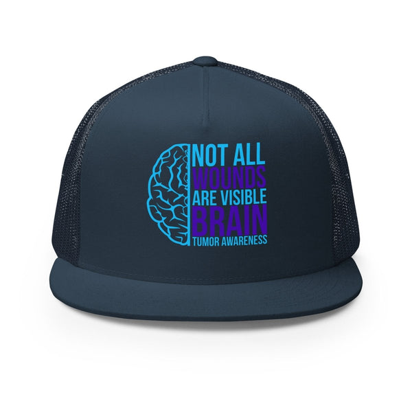 Brain Cancer Neon Trucker Cap - JohnVsGBMNavy