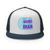 Brain Cancer Neon Trucker Cap - JohnVsGBMNavy/ White/ Navy