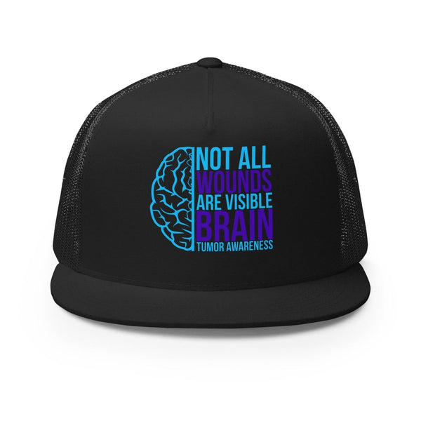 Brain Cancer Neon Trucker Cap - JohnVsGBMBlack