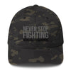 Brain Cancer Never Stop Fitted Cap - JohnVsGBMMulticam BlackS/M