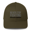 Brain Cancer Never Stop Fitted Cap - JohnVsGBMOliveS/M