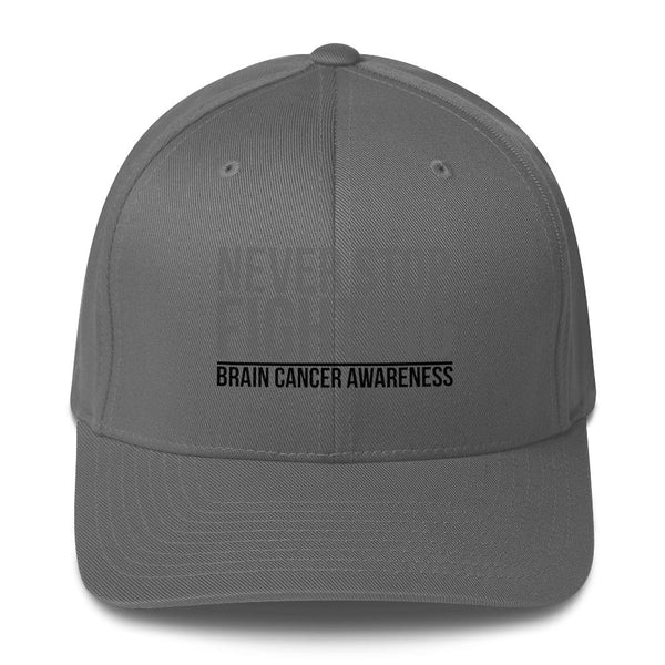 Brain Cancer Never Stop Fitted Cap - JohnVsGBMGreyS/M