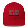 Brain Cancer Never Stop Fitted Cap - JohnVsGBMRedS/M