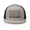 Brain Cancer Never Stop Trucker Cap - JohnVsGBMSilver/ Black