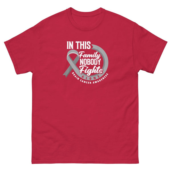 Brain Cancer Nobody Fights Tee - JohnVsGBMCardinalS
