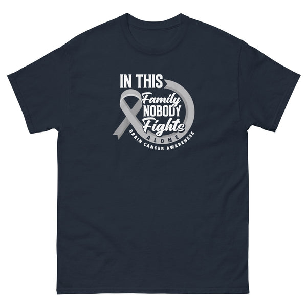 Brain Cancer Nobody Fights Tee - JohnVsGBMNavyS