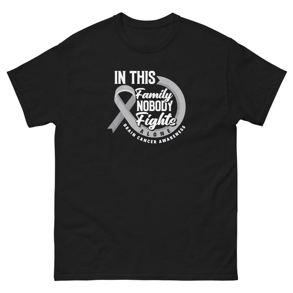 Brain Cancer Nobody Fights Tee - JohnVsGBMBlackS