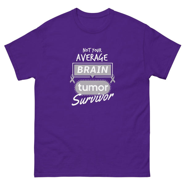 Brain Cancer Not Average Tee - JohnVsGBMPurpleS