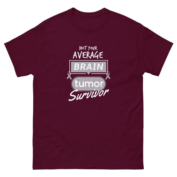 Brain Cancer Not Average Tee - JohnVsGBMMaroonS