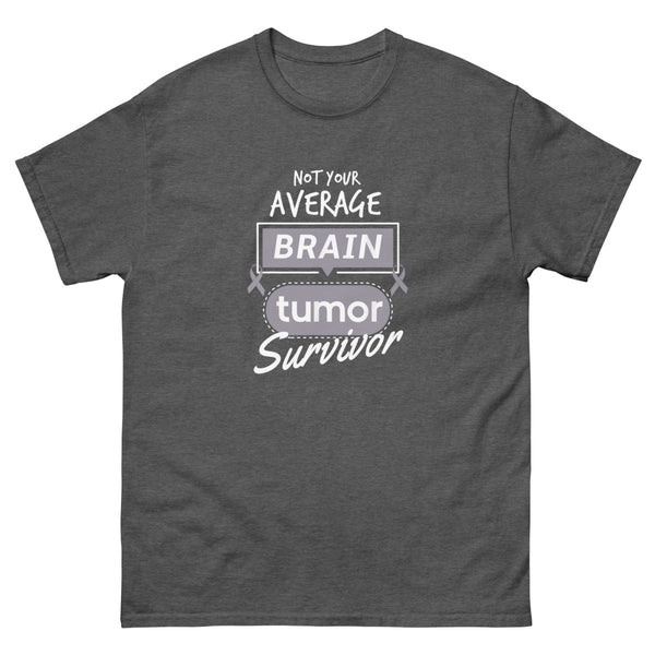 Brain Cancer Not Average Tee - JohnVsGBMDark HeatherS