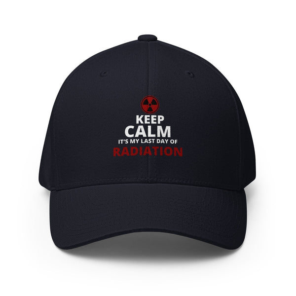 Brain Cancer Radiation Fitted Cap - JohnVsGBMDark NavyS/M