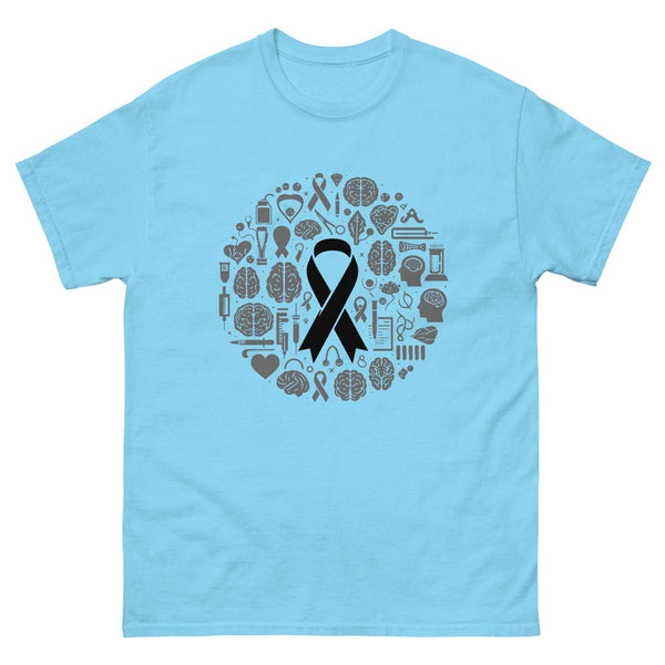 Brain Cancer Ribbon and Brain Tee - JohnVsGBMSkyS