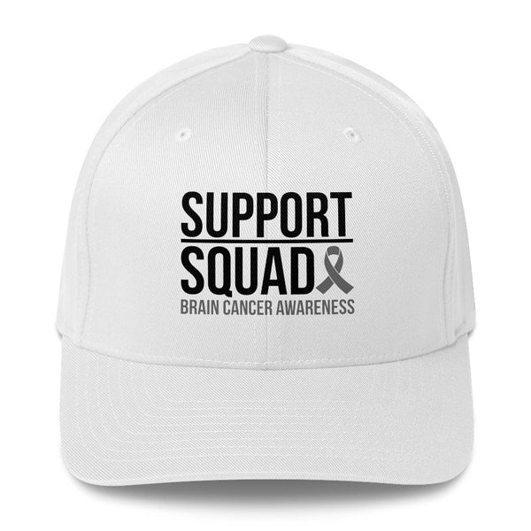 Brain Cancer Squad Fitted Cap - JohnVsGBMWhiteS/M