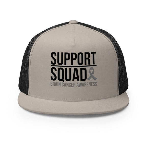 Brain Cancer Support Trucker Cap - JohnVsGBMSilver/ Black