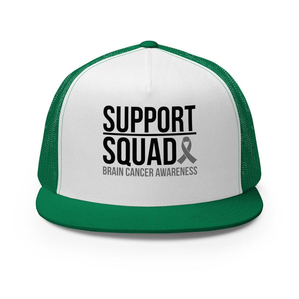 Brain Cancer Support Trucker Cap - JohnVsGBMKelly/ White/ Kelly