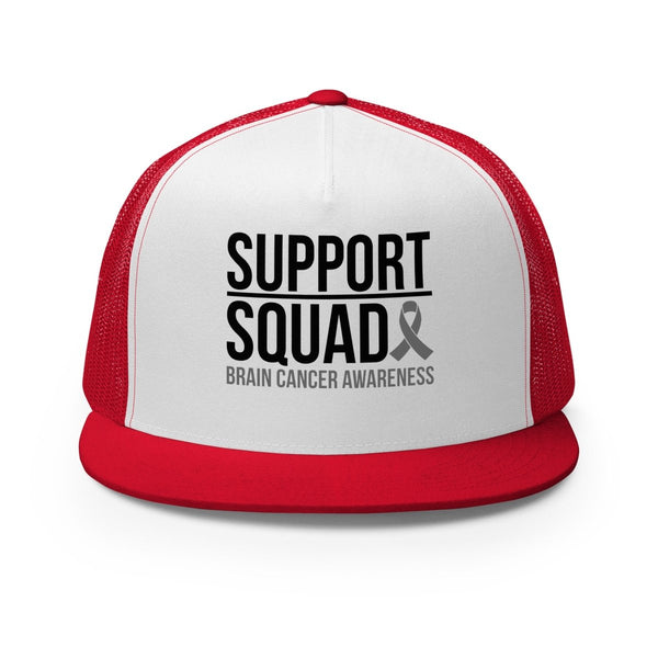 Brain Cancer Support Trucker Cap - JohnVsGBMRed/ White/ Red