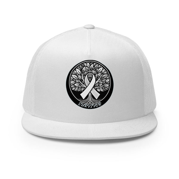 Brain Cancer Survivor Trucker Cap - JohnVsGBMWhite