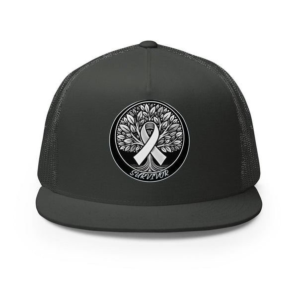 Brain Cancer Survivor Trucker Cap - JohnVsGBMCharcoal