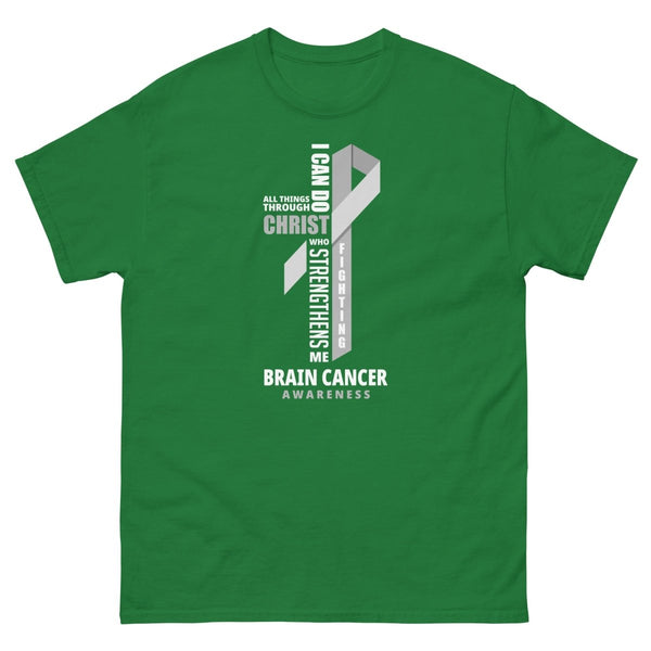 Brain Cancer Through Christ Tee - JohnVsGBMTurf GreenS