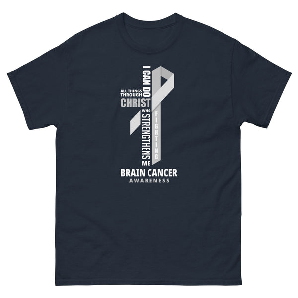 Brain Cancer Through Christ Tee - JohnVsGBMNavyS