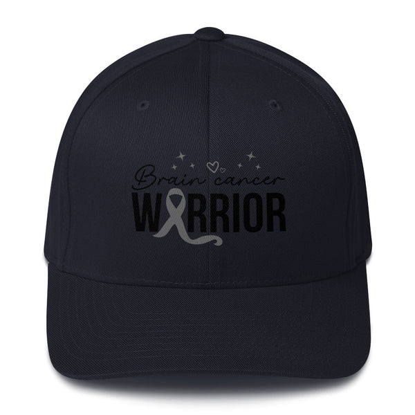 Brain Cancer Warrior Fitted Cap - JohnVsGBMDark NavyS/M