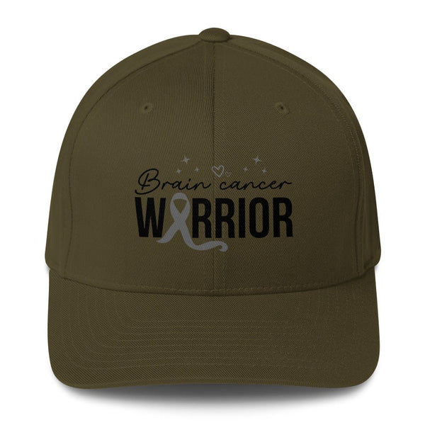 Brain Cancer Warrior Fitted Cap - JohnVsGBMOliveS/M