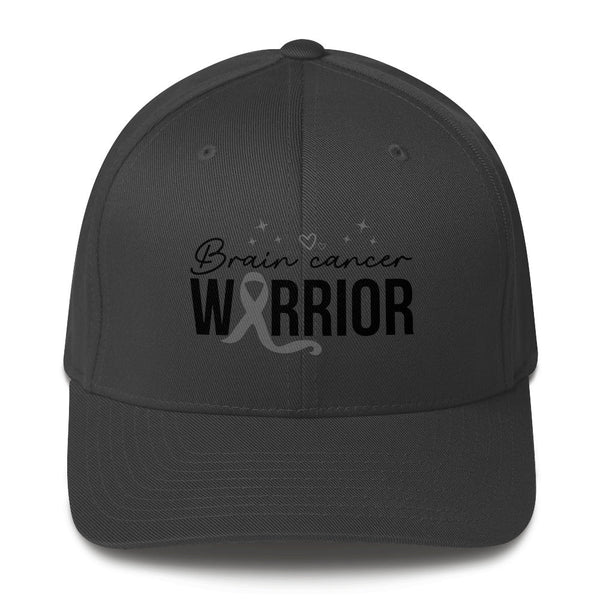 Brain Cancer Warrior Fitted Cap - JohnVsGBMDark GreyS/M