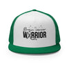 Brain Cancer Warrior Ribbon Trucker Cap - JohnVsGBMKelly/ White/ Kelly