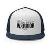 Brain Cancer Warrior Ribbon Trucker Cap - JohnVsGBMNavy/ White/ Navy