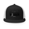 Brain Cancer Warrior Ribbon Trucker Cap - JohnVsGBMBlack/ White