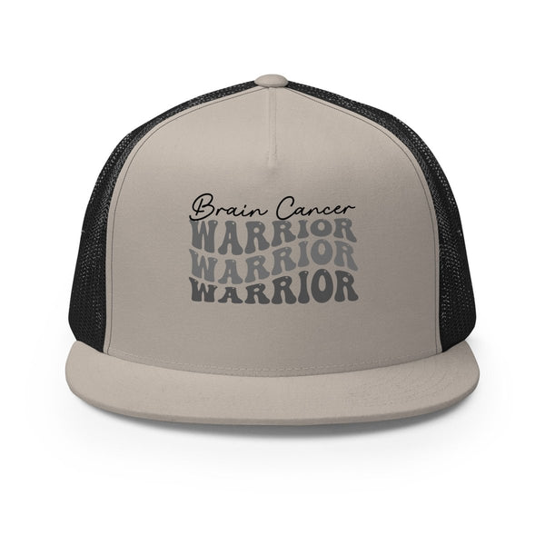 Brain Cancer Warrior Trucker Cap - JohnVsGBMSilver/ Black