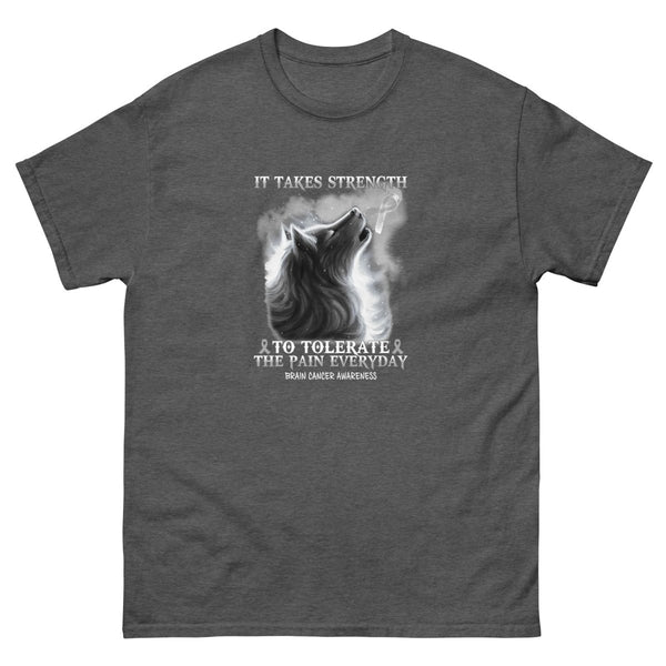 Brain Cancer Wolf Tee - JohnVsGBMDark HeatherS