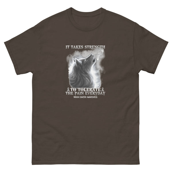 Brain Cancer Wolf Tee - JohnVsGBMDark ChocolateS
