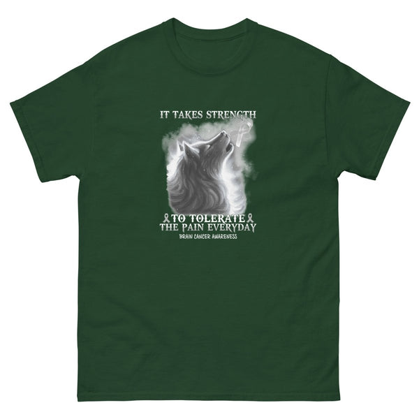 Brain Cancer Wolf Tee - JohnVsGBMForest GreenS