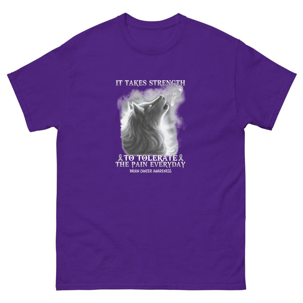 Brain Cancer Wolf Tee - JohnVsGBMPurpleS