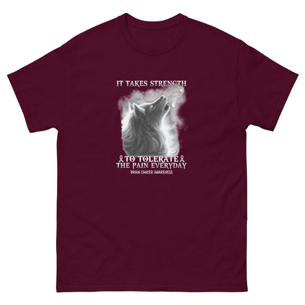 Brain Cancer Wolf Tee - JohnVsGBMMaroonS