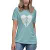 Brain Cancer Women's Angel Wings Tee - JohnVsGBMHeather Blue LagoonS