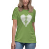 Brain Cancer Women's Angel Wings Tee - JohnVsGBMLeafS