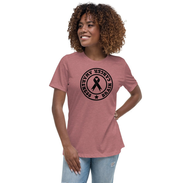 Brain Cancer Women's Awareness Tee - JohnVsGBMHeather MauveS