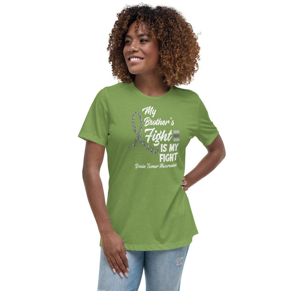 Brain Cancer Women's Brother's Tee - JohnVsGBMLeafS